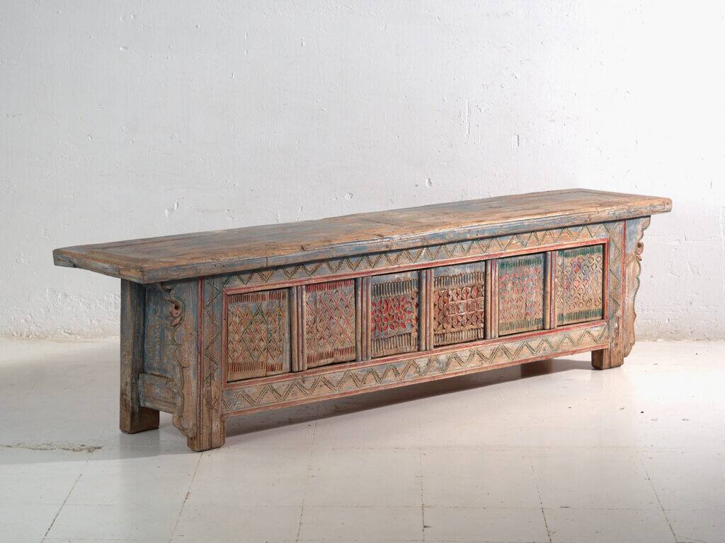 Old carved and polychrome enfilade in fir wood – China, circa 1930