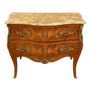 Commode style Louis XV - marqueterie