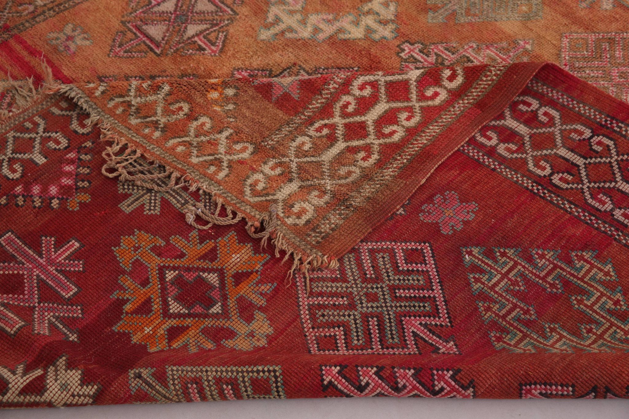 Vintage Moroccan Wool Rug 185 x 337 cm - Berber Handmade Rug - Bohemian Rug