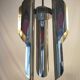 Chrome metal pendant lamp from the 1970s