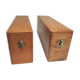 Deux boîtes à archives en bois de hêtre vintage