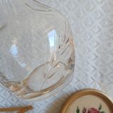 Carafe cristal d'arques épis taillé vintage