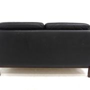 Scandinavian leather two-seater sofa, Sweden, 1950