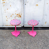 Pair of postmodern stools, italy 80s