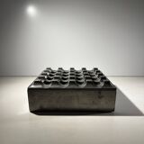 "Ultima15" set of 2 brutalist ashtrays, cast aluminum, ca 1970