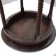 Art Deco round wooden side table with spindle legs, France circa 1900