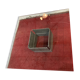 Designer coffee table in metal and glass top (120x120cm)