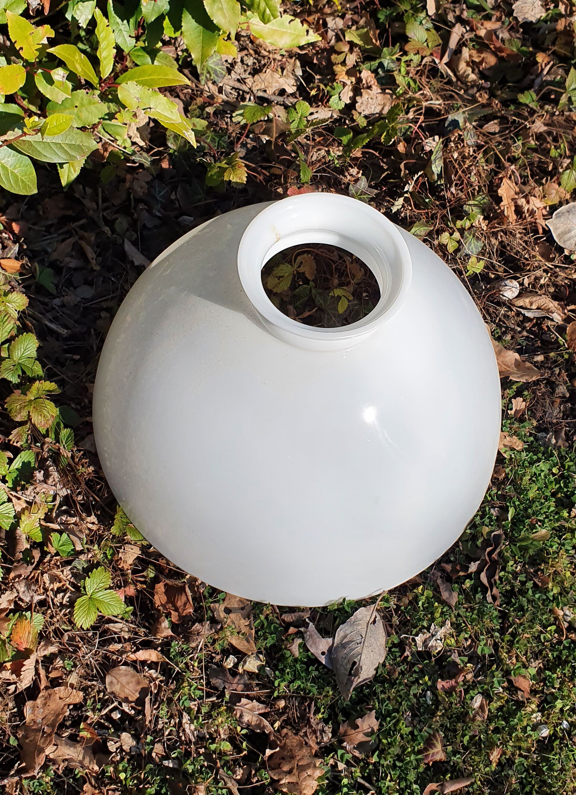 White opaline lampshade