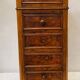 Burl walnut chiffonier bedside table 19th century