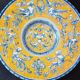 Large grotesque plate (Urbino/Castelli style), made in Italy, pei