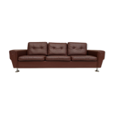 Danish 3-seater sofa, 70s, leather, original good condition