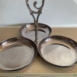 Vintage silver-plated metal bowl servant