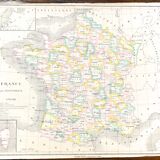 Old saussine geographical atlas in the form of a set of cubes around 1900