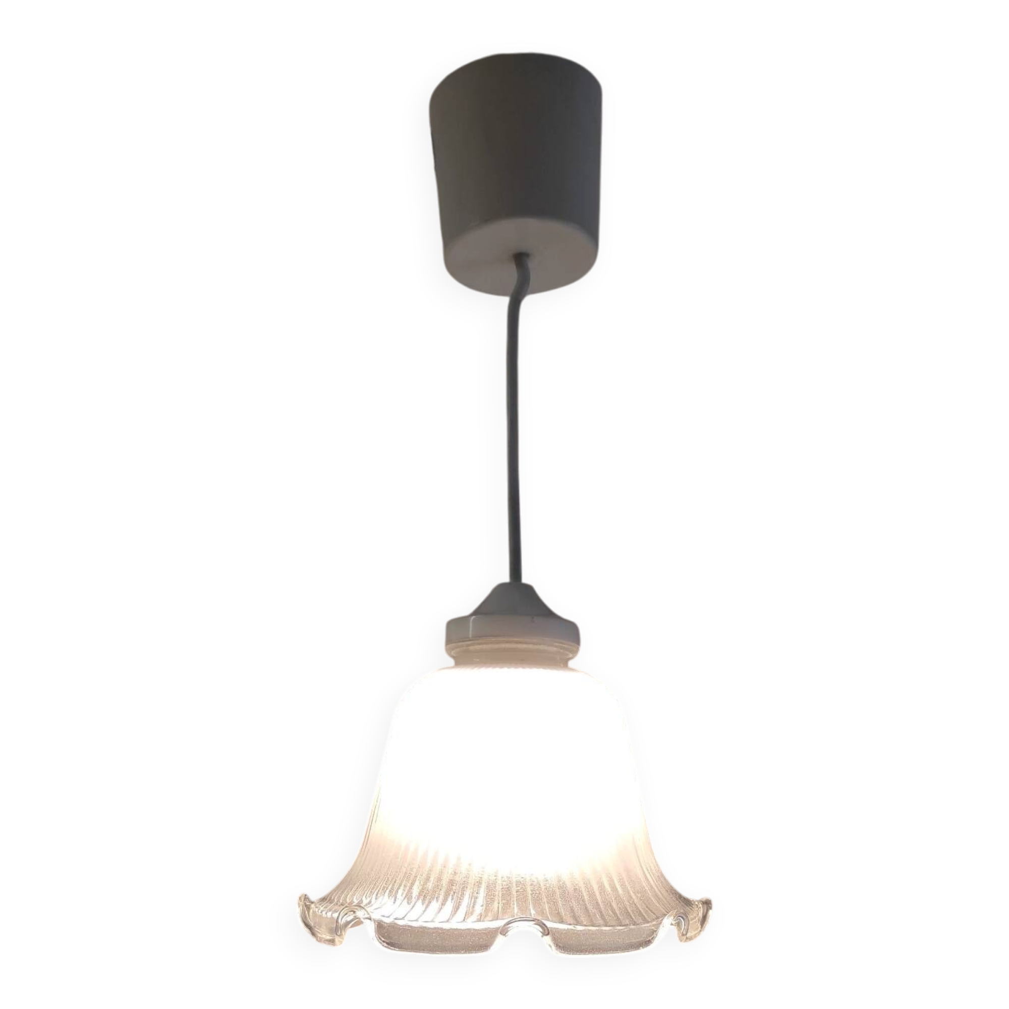 Lampe baladeuse en verre style Art-déco - mid. XXeme