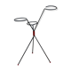 1960's black metal tripod plant holder