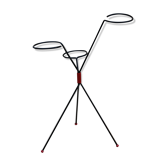 1960's black metal tripod plant holder