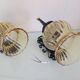 Pair of vintage iron and smoked glass