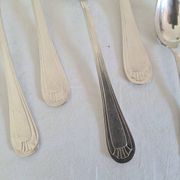 Housewife old cutlery in silver metal X12 people