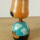 Doll wooden head on spring 1950