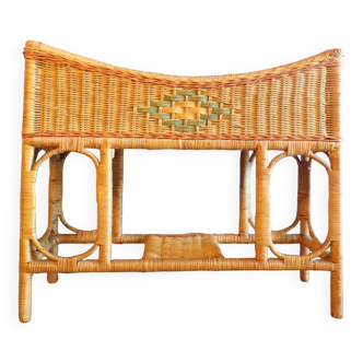 Rattan planter on stand