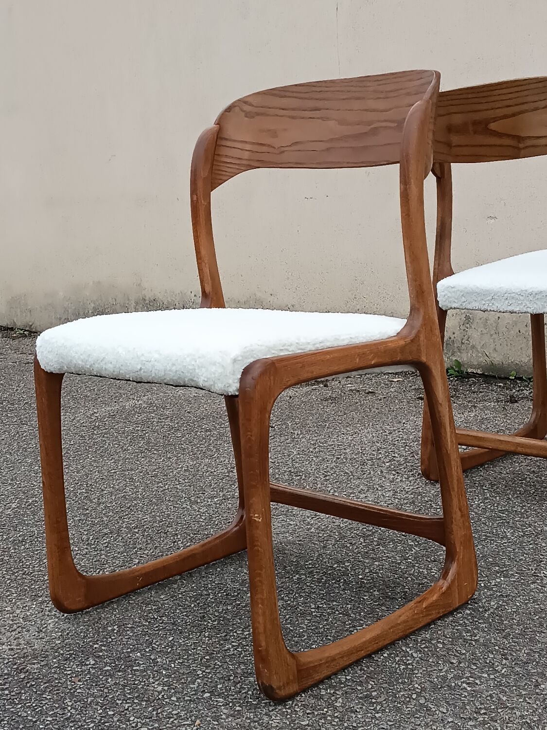 Paire de chaises Baumann traîneau