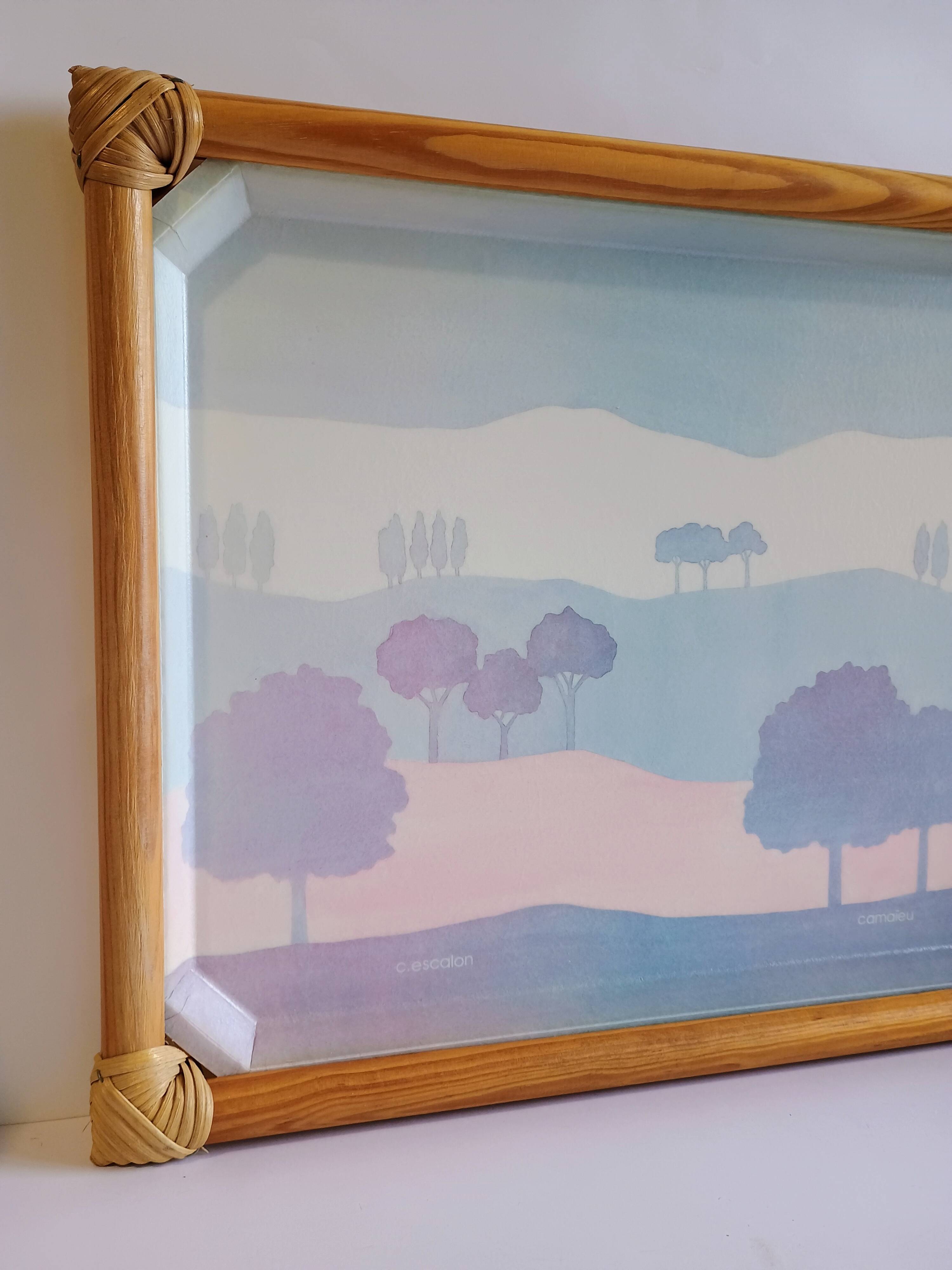 Rattan and fiberglass tray Catherine Escalon Camaieu