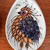 Small oyster or Danish sauce plates from the mid-century by Beth Breyen for Royal Copenhagen, set of 4.