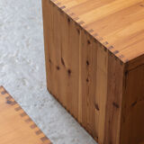 Set of 2 pine cube cabinets in the style of ate van apeldoorn, dutch design, 1960’s