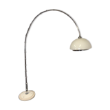 Vintage lamppost arc bamboo chrome and opaline 1970