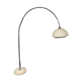 Vintage lamppost arc bamboo chrome and opaline 1970