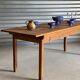 Old wooden table, farmhouse style, dining table.