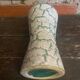 Antique Diabolo Vase VALLAURIS Cracked White & Green Ceramic Vintage