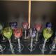 12 coloured cups / glasses Saint-Louis model Chantilly