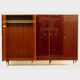 Large vintage 5-door mid century modern design wardrobe in mahogany, 1960s
