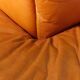 Paione modular sofa in brown leather, Claudio Salocchi, 1960s