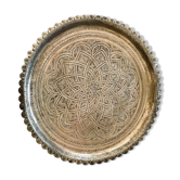 44cm chiseled brass tray