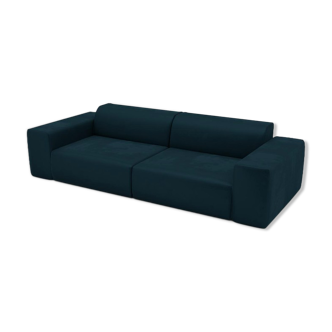 Oil blue velvet sofa