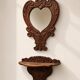 Hand-Carved Mirror & Console Set, Italy 1930’s