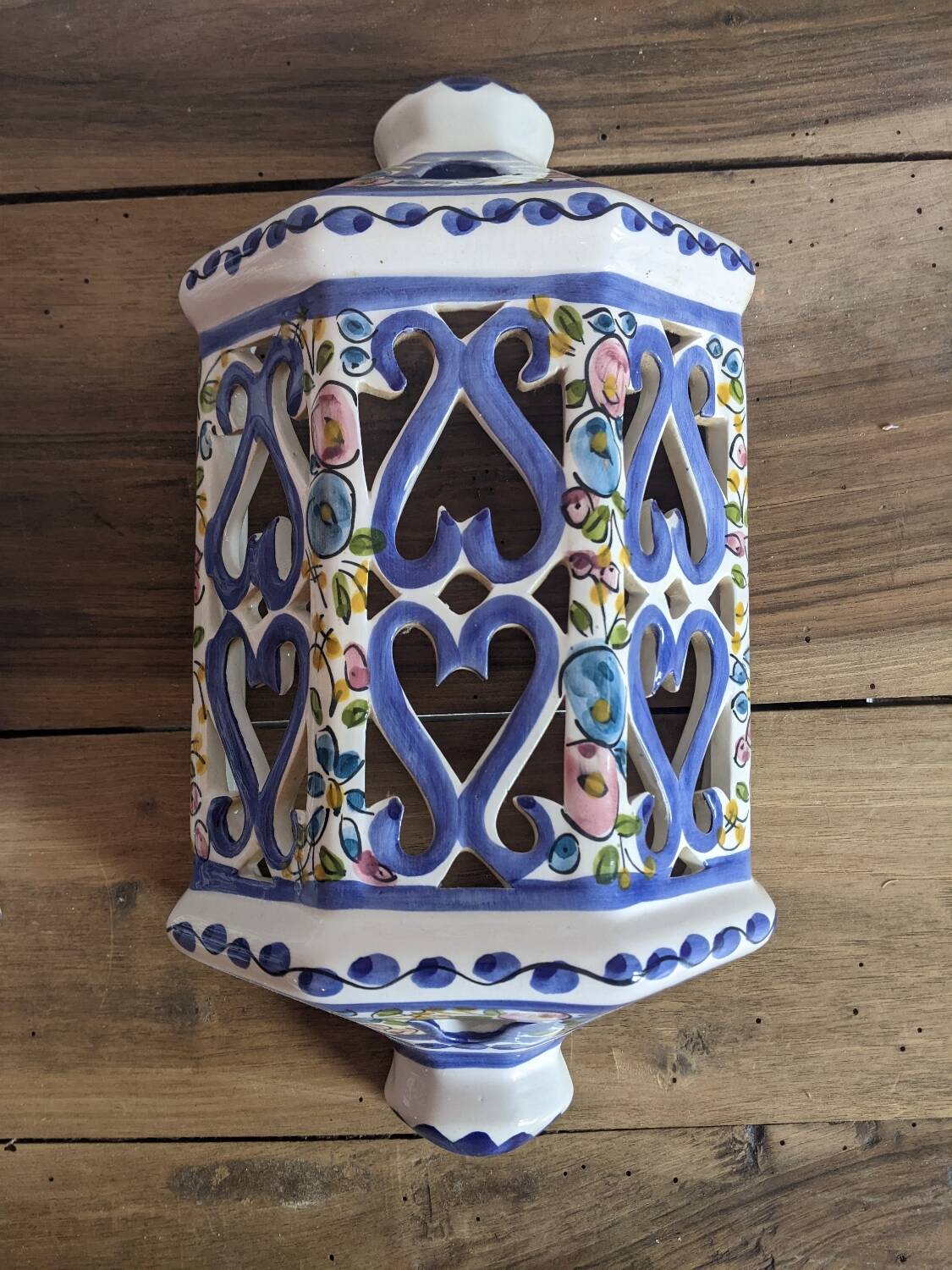 Pair of ceramic wall lights