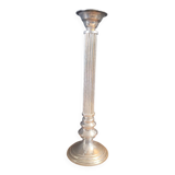 Large antique candle holder 45cm in silver metal
