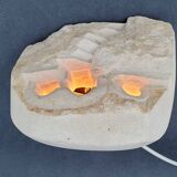 Vintage Lamp 70s Stone Sculpture by Arsène Galisson