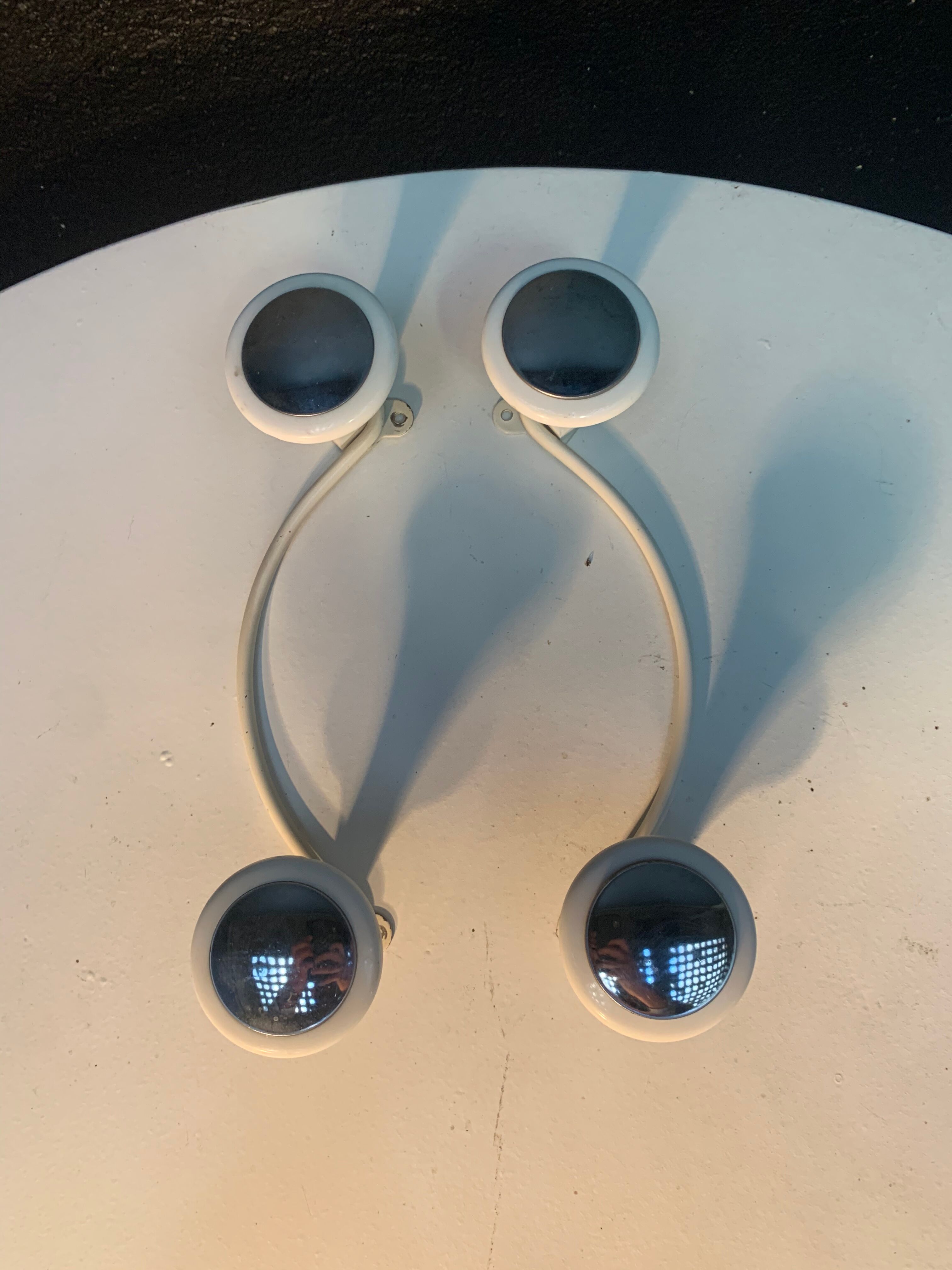Coat rack, pair of patère design 1960