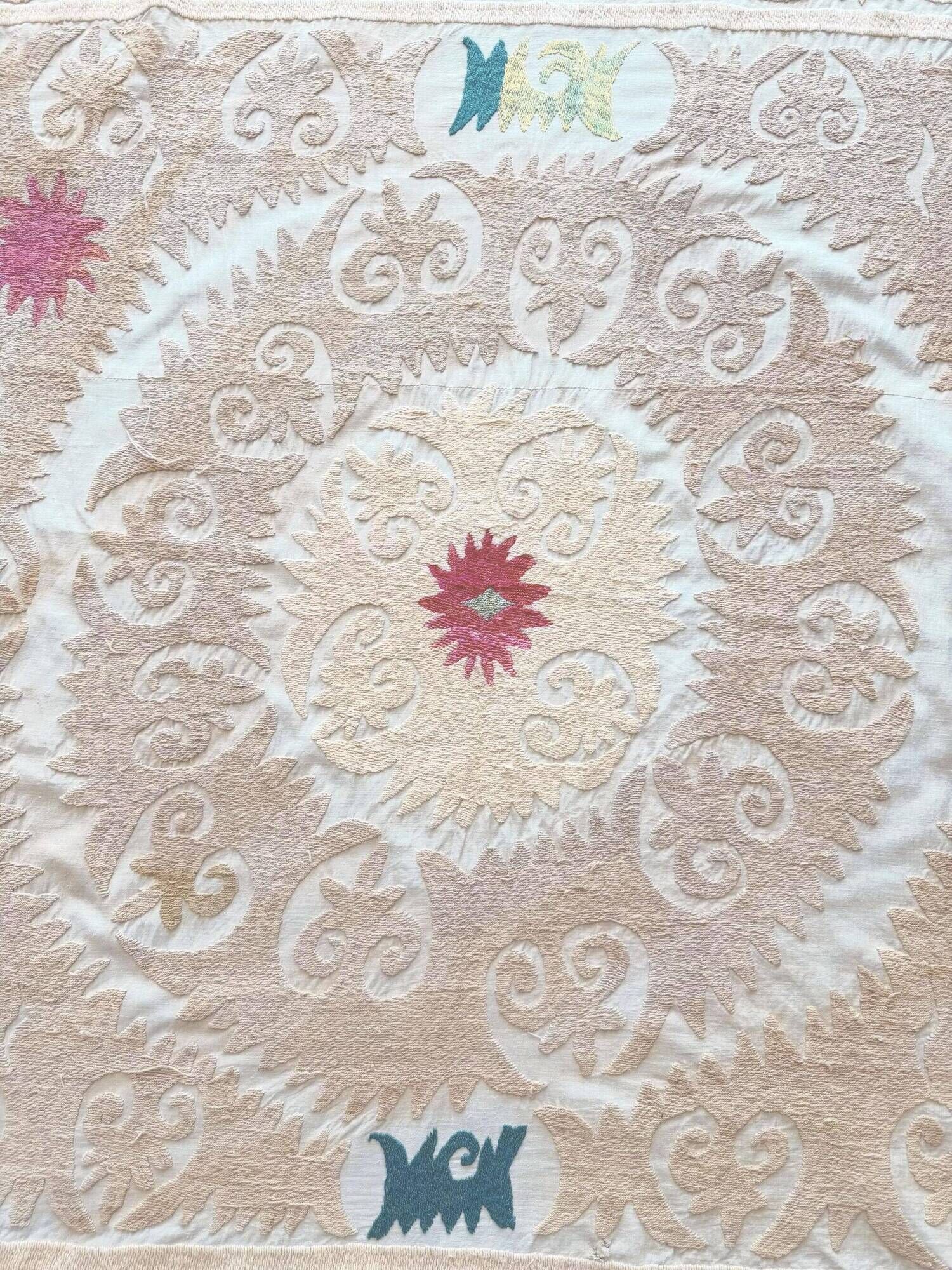 Vintage hand-embroidered tablecloth 128x153 cm