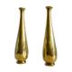 Lot of two brass soliflore vases