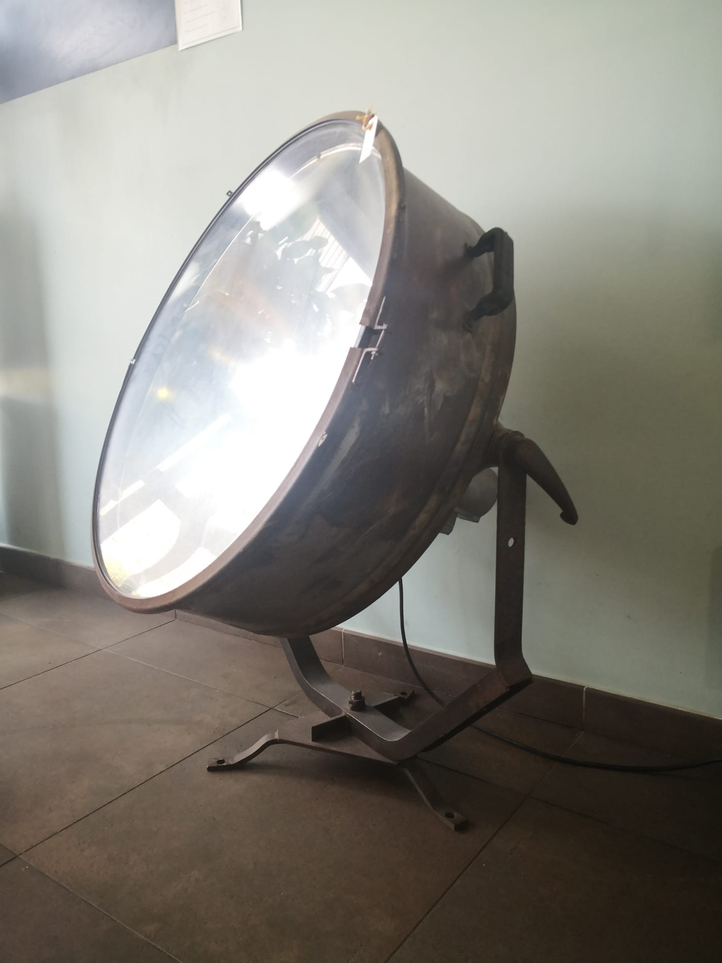 Vintage projector, football stadium, 50s, lighthouse