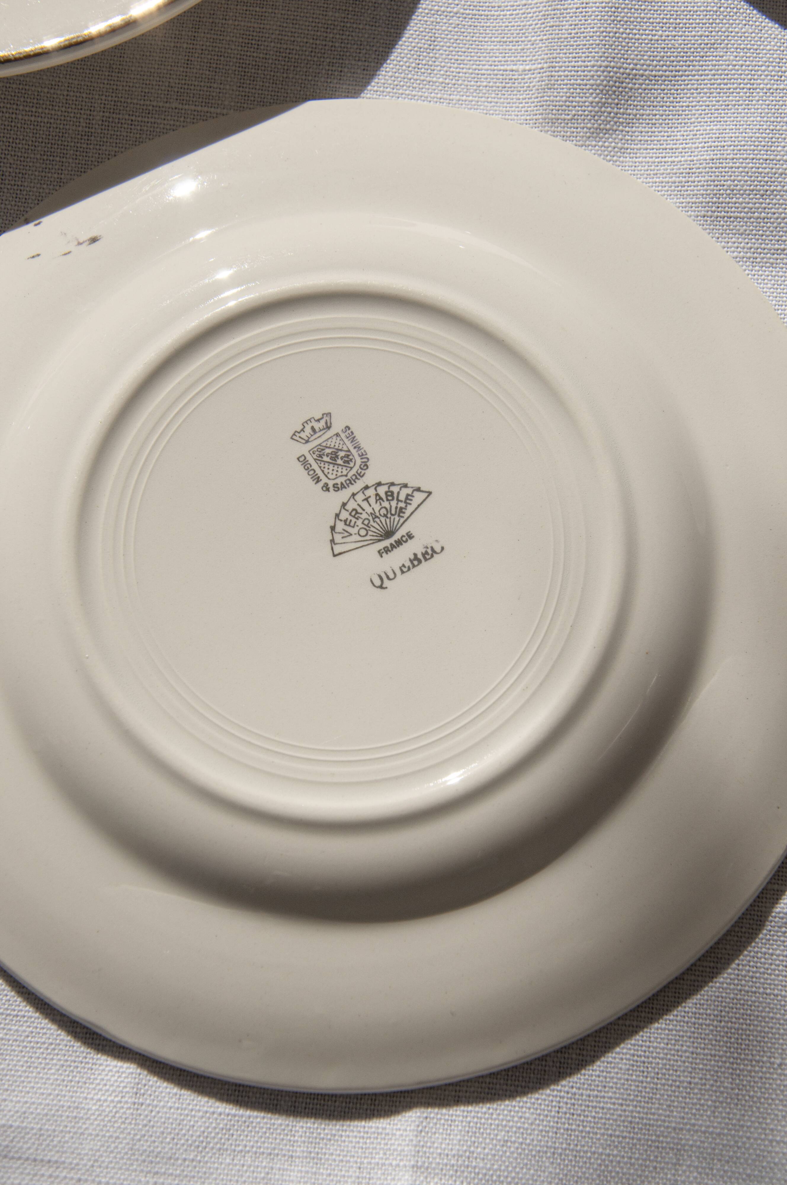 Digoin & Sarreguemines dessert plates