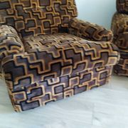 Set vintage sofa bed and 2 armchairs