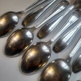 12 manufrance white metal table spoons