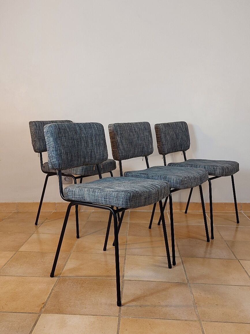 Set de 4 chaises design André Simard, édition Airborne, 1960