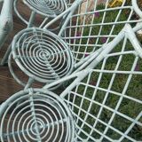 Lot of 5 rattan chairs 50s